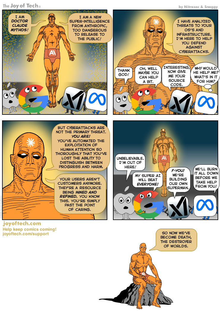 Claude Mythos: The superman exists.